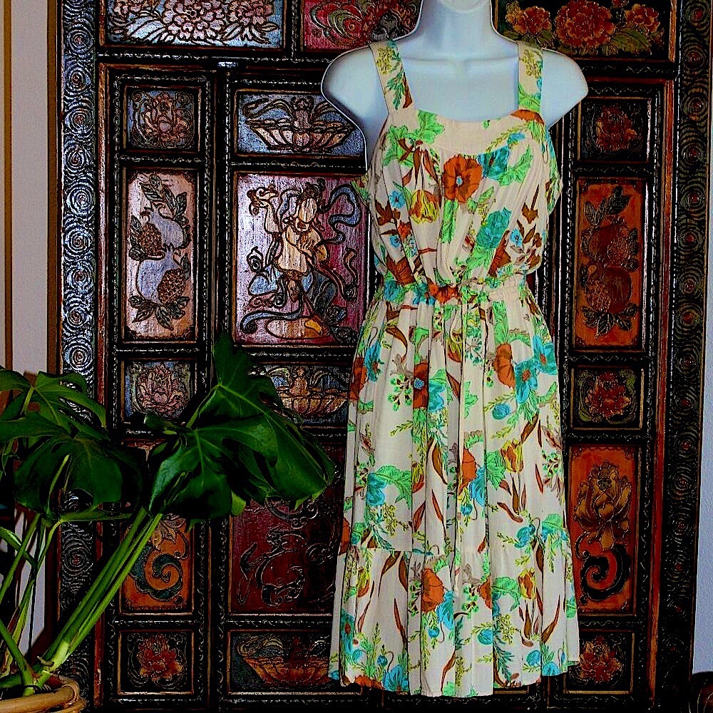 Kelly Renee Women's Multicolor Floral Sweetheart Sleeveless Knee-Length Dress